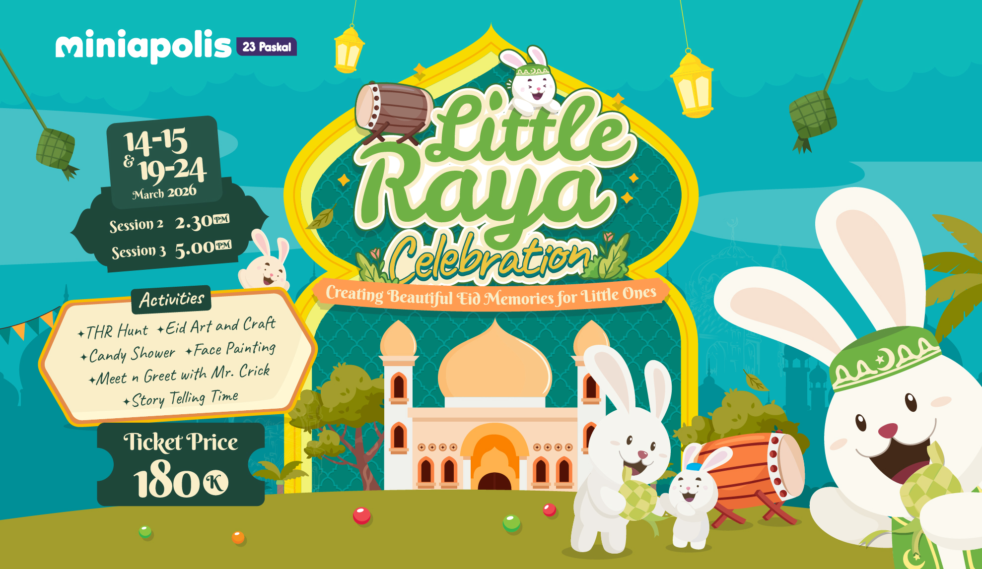 7 Ide Seru Libur Lebaran Anak di Bandung: Little Raya Celebration di Miniapolis 23 Paskal